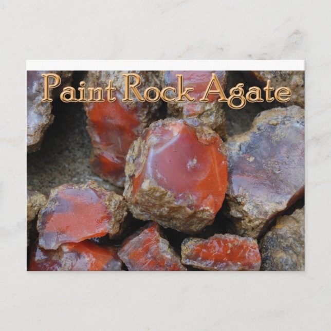 Paint rock agate postcard (Front)