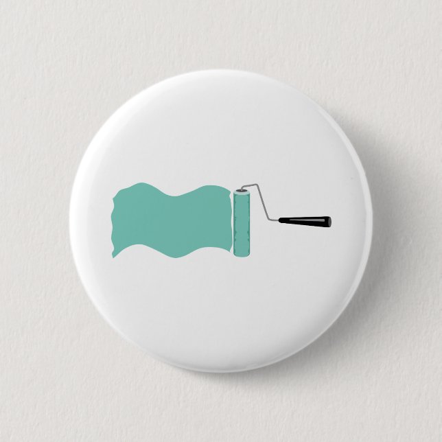 Paint Roller 6 Cm Round Badge (Front)