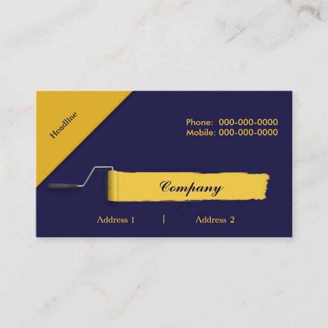 Paint Roller Business Card (Front)