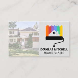 Paint Roller Logo   Residential Home Business Card