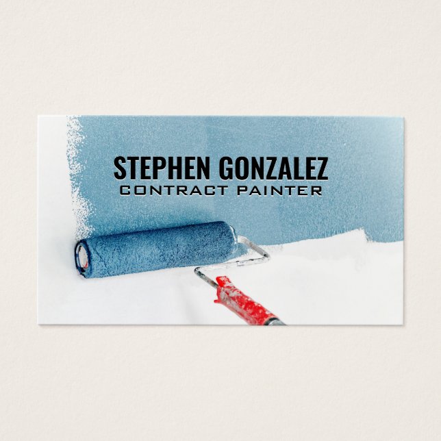 Paint Roller | Painted Blue Wall (Front)