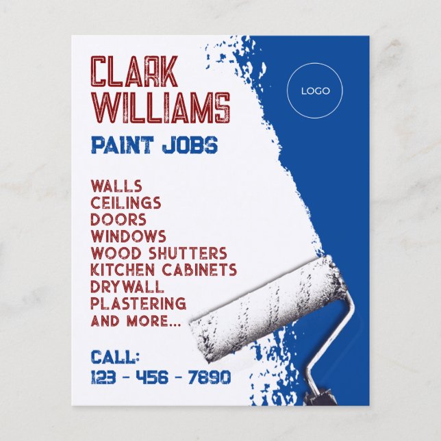 Paint roller with logo  flyer (Front)