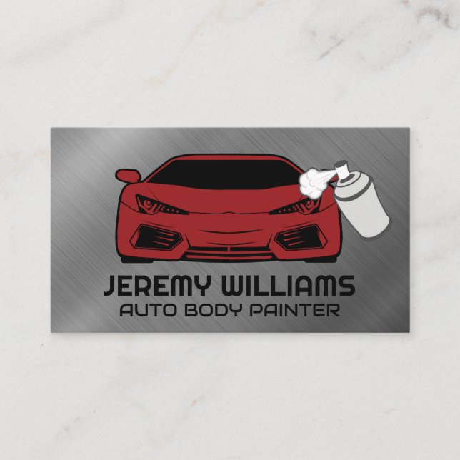 Paint Shop | Car Spray Paint Logo Business Card (Front)