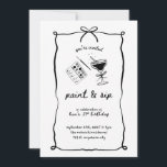 Paint & Sip 21st Birthday Invitation Template<br><div class="desc">Celebrate a milestone with style and creativity! This Paint and Sip 21st Birthday Invitation Template is the perfect way to invite friends to a fun and classy wine and paint night. Fully editable in Canva, this modern and artistic party invite is ideal for DIY event planners who want something unique...</div>
