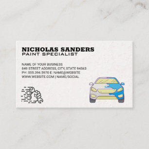 Paint Specialist Auto Body Shop Business Card