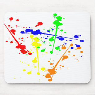 Paint splash abstract art colourful mouse mat