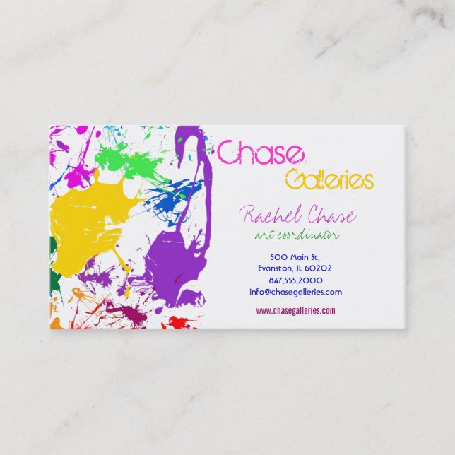 paint splash business card (Front)