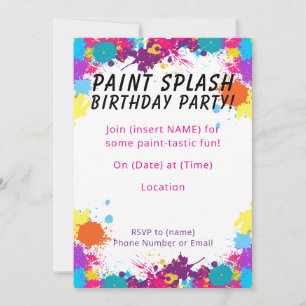 Paint Splash Invitation
