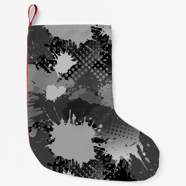 Paint Splash Pattern 2 Small Christmas Stocking (Front)