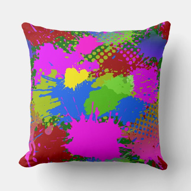 Paint Splash Pattern 3 Cushion (Front)