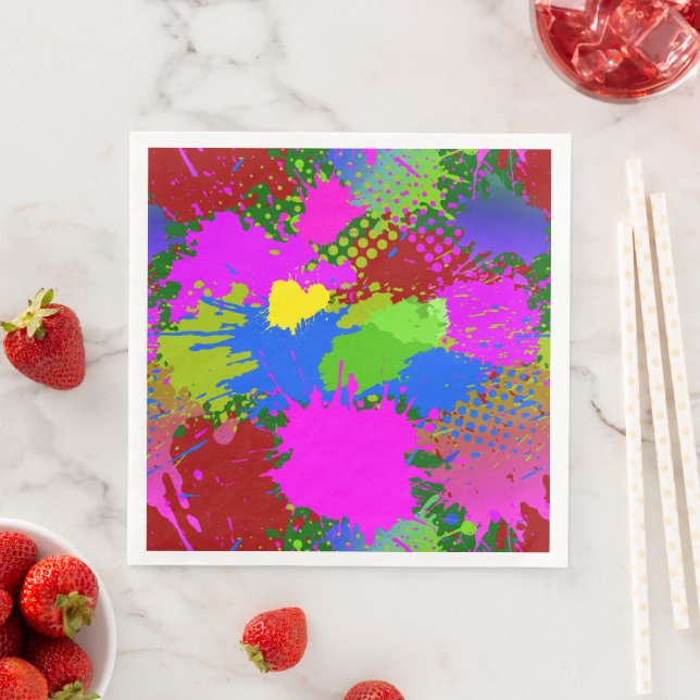 Paint Splash Pattern 3 Napkin (Insitu)