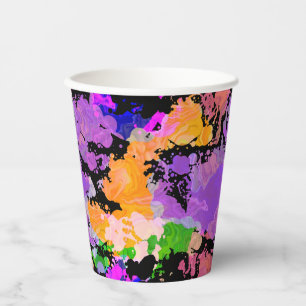 Paint Splash Splatter Print Paper Cups