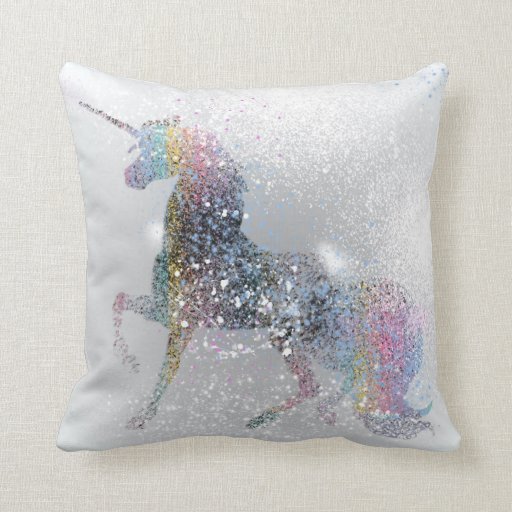 Image of Paint Splash Unicorn Cushion