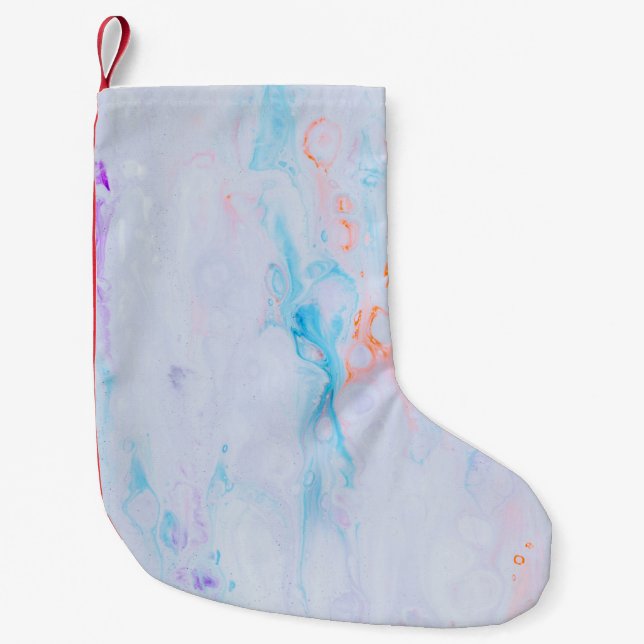 Paint splashes artwork small christmas stocking (Front)