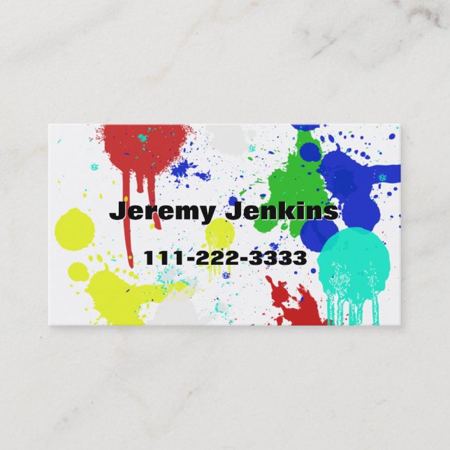 Paint Splashes Business card (Front)