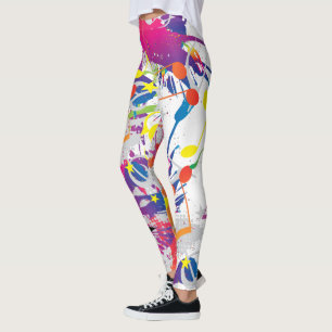 Paint Splashes & Musical Notes Leggings