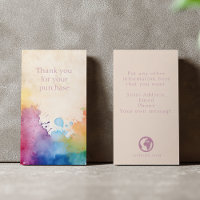 Paint splashes thank you for your purchase
