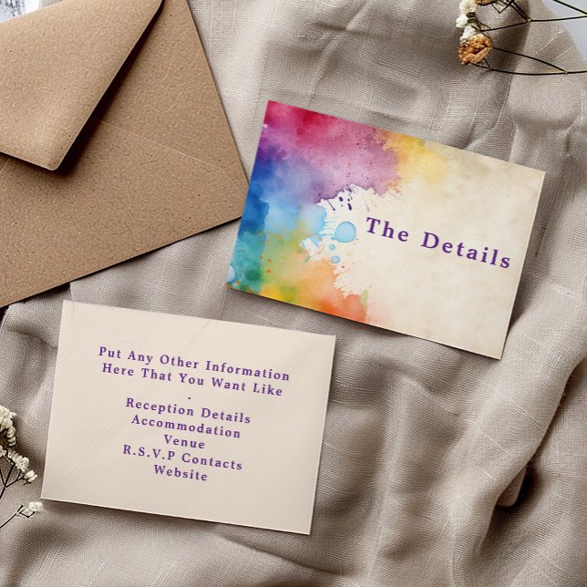 Paint splashes The Details Enclosure Card (Paint splashes The Details Enclosure Card)