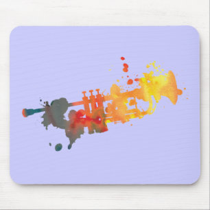 Paint Splat Trumpet Mouse Mat