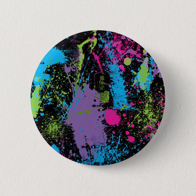 Paint Splater 6 Cm Round Badge (Front)