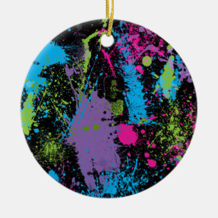 Paint Splater Ceramic Tree Decoration