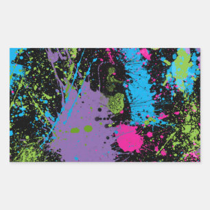 Paint Splater Rectangular Sticker