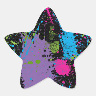 Paint Splater Star Sticker