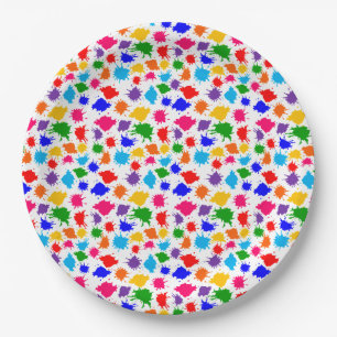 Paint Splats Paper Plate