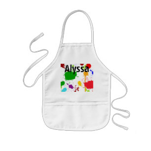 Paint Splats Personalised Kid's Apron