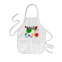 Paint Splats Personalized Kid's Apron