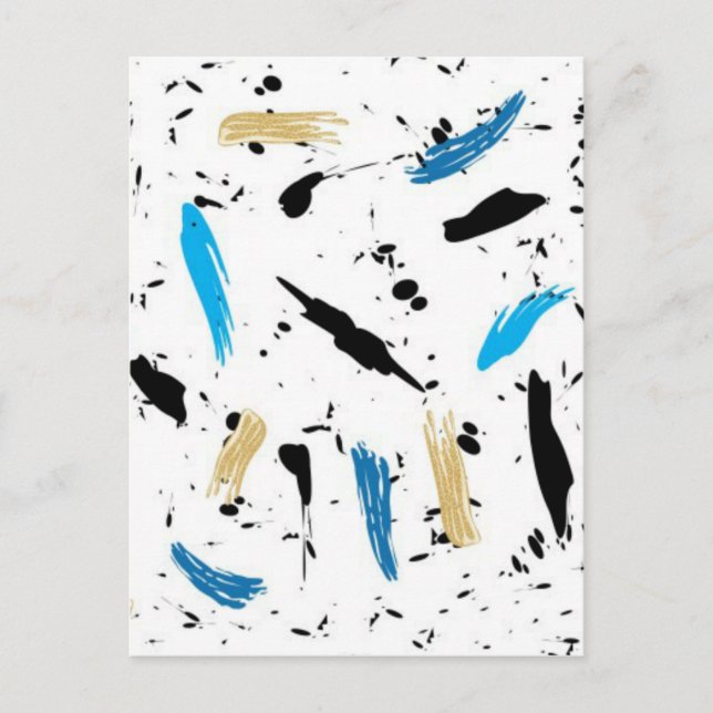 Paint Splats Postcard (Front)