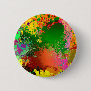 Paint Splatter 6 Cm Round Badge