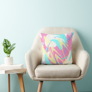 Paint Splatter Abstract Art Cushion