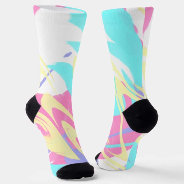 Paint Splatter Abstract Art Socks (Angled)