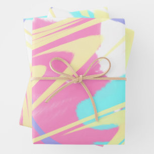 Paint Splatter Abstract Art Wrapping Paper Sheet