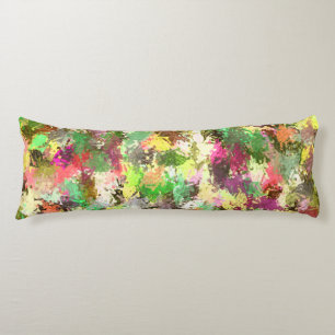 Paint Splatter Autumn Colour Leaves Abstract Body Cushion
