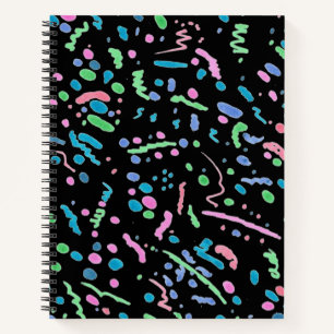 Paint Splatter Black  Notebook