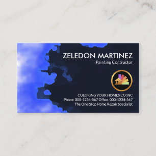 Paint Splatter Blotches Home Painting Business Card