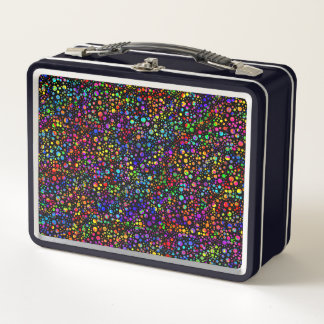 Paint Splatter Bubbles Metal Lunch Box