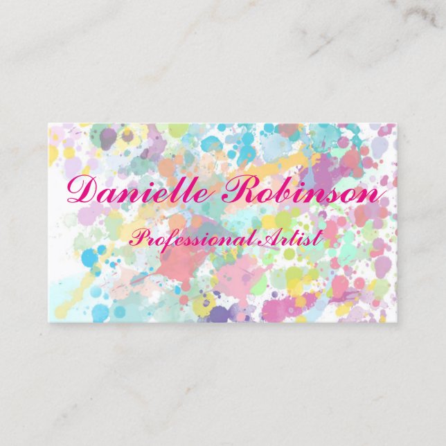 Paint Splatter Business Card (Front)