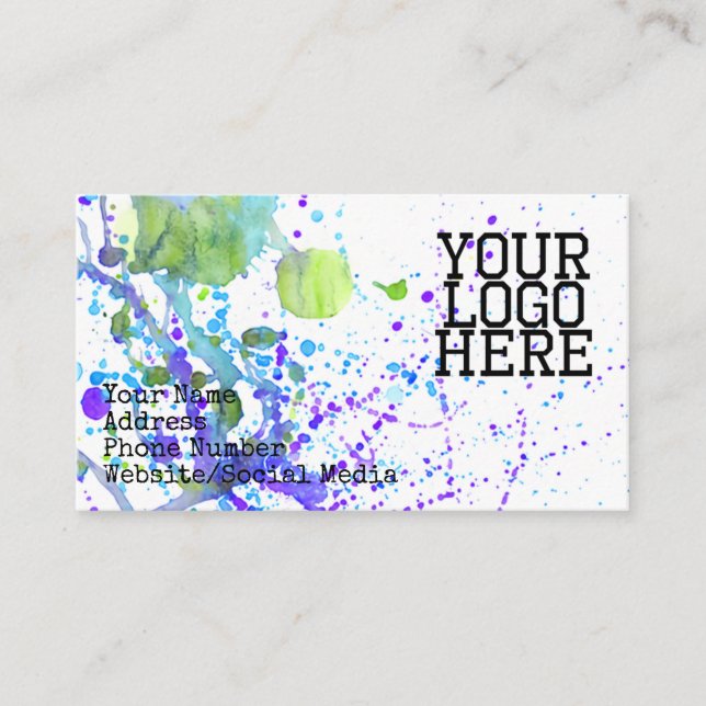 Paint Splatter Business Card (Front)