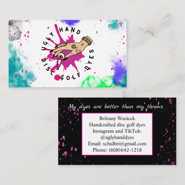 Paint Splatter Business Card (Front/Back)