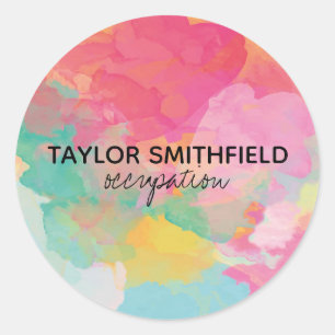 Paint Splatter Classic Round Sticker