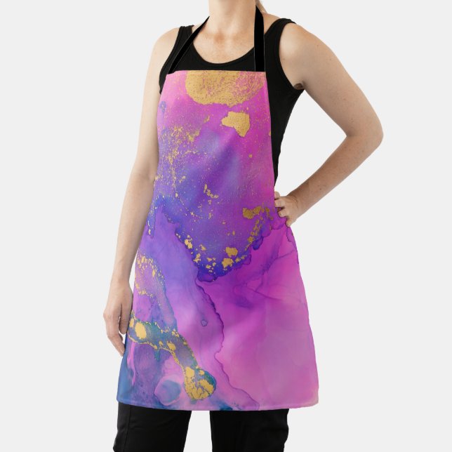 Paint Splatter Cotton Candy Fields Apron (Insitu)