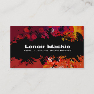 Paint Splatter custom designer business card