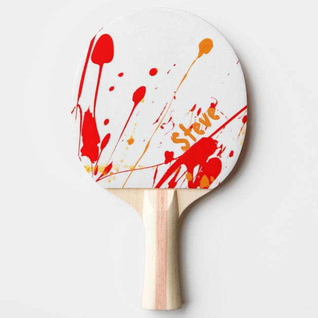 Paint Splatter Custom Ping Pong Paddle (Front)