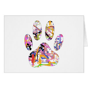 Paint Splatter Dog Paw Print
