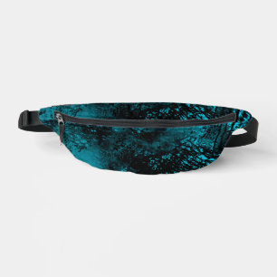 Paint Splatter Effect Blue & Black Bum Bags