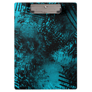 Paint Splatter effect Blue & Black Clipboard