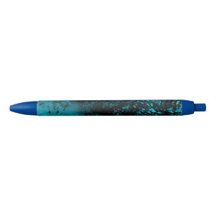 Paint Splatter Effect Blue & Black Ink Pen